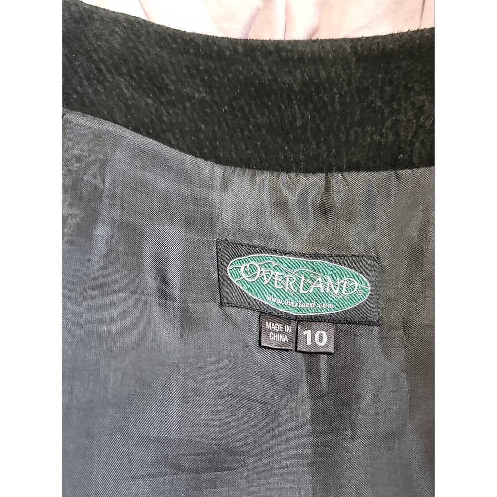 Overland Suede Leather A-Line Maxi Skirt Womens 10 Black - Picture 4 of 12